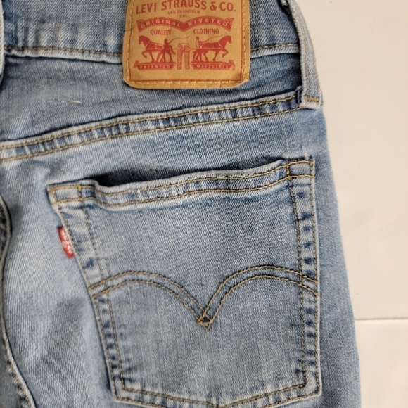 Levi's Sz 27 Wedgie Skinny Jeans Fray Distressed - Picture 8 of 8